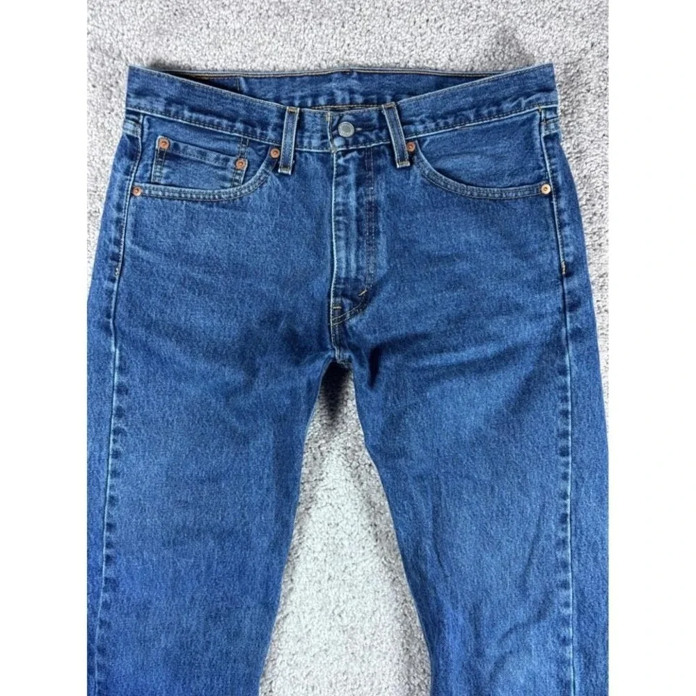 Levis 505‎ Mens Jeans W33 L32 Regular Fit Straight Leg Medium Wash Denim